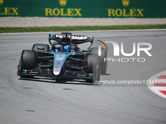 George Russell of Mercedes-AMG Petronas is driving his single-seater during free practice of the Spanish GP, the 10th round of the Formula 1...