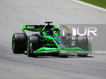 Valtteri Bottas of Stake F1 Team is driving his single-seater during free practice of the Spanish GP, the 10th round of the Formula 1 World...