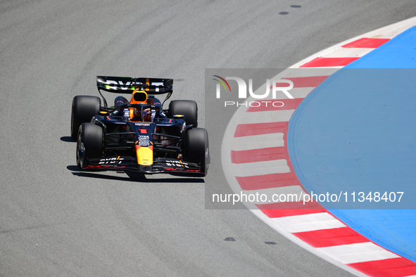 Max Verstappen of Red Bull Racing Honda is driving his single-seater during free practice of the Spanish GP, the 10th round of the Formula 1...