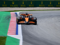 Oscar Piastri of McLaren F1 Team is driving his single-seater during free practice of the Spanish GP, the 10th round of the Formula 1 World...