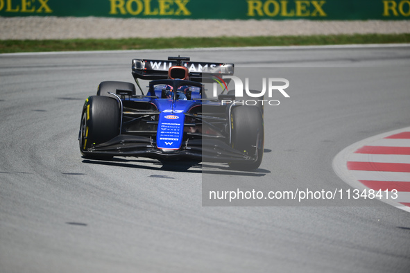 Alexander Albon of Williams F1 Team is driving his single-seater during free practice of the Spanish GP, the 10th round of the Formula 1 Wor...