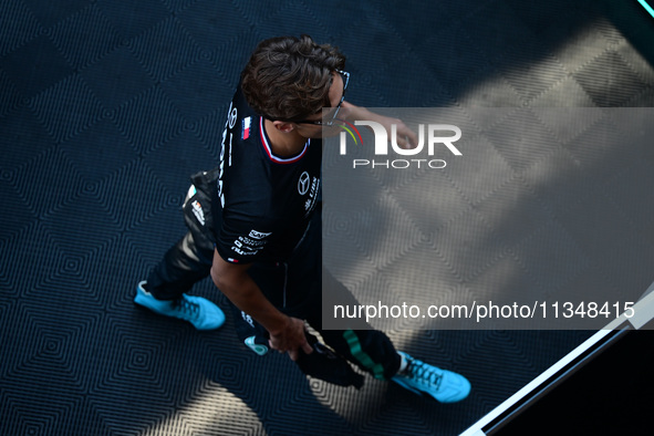 George Russell of Mercedes-AMG Petronas is walking during free practice of the Spanish GP, the 10th round of the Formula 1 World Championshi...