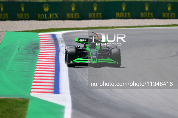 Valtteri Bottas of Stake F1 Team is driving his single-seater during free practice of the Spanish GP, the 10th round of the Formula 1 World...