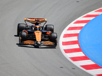 Oscar Piastri of McLaren F1 Team is driving his single-seater during free practice of the Spanish GP, the 10th round of the Formula 1 World...