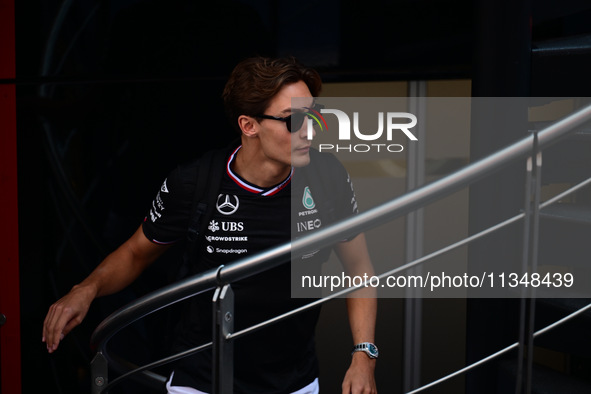 George Russell of Mercedes-AMG Petronas is walking during free practice of the Spanish GP, the 10th round of the Formula 1 World Championshi...