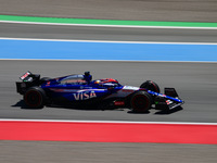 Daniel Ricciardo of Visa Cash-Up Racing Bulls is driving his single-seater during free practice of the Spanish GP, the 10th round of the For...