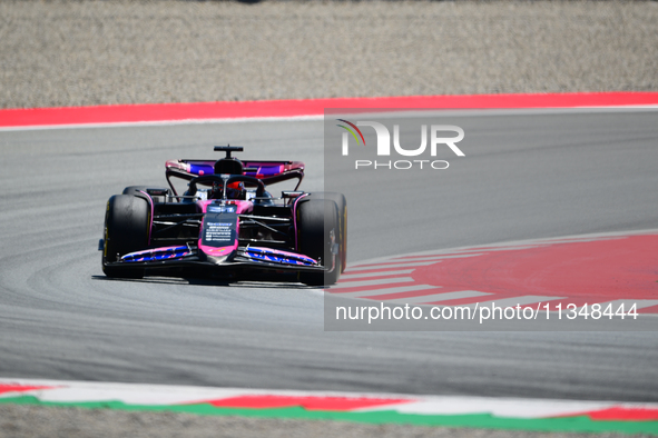 Esteban Ocon of Alpine F1 Team is driving his single-seater during free practice of the Spanish GP, the 10th round of the Formula 1 World Ch...