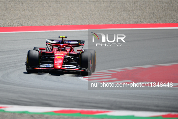 Charles Leclerc of Scuderia Ferrari is driving his single-seater during free practice of the Spanish GP, the 10th round of the Formula 1 Wor...