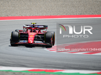 Charles Leclerc of Scuderia Ferrari is driving his single-seater during free practice of the Spanish GP, the 10th round of the Formula 1 Wor...