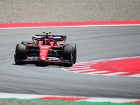 Charles Leclerc of Scuderia Ferrari is driving his single-seater during free practice of the Spanish GP, the 10th round of the Formula 1 Wor...