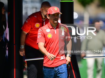 Charles Leclerc of Scuderia Ferrari is walking during free practice of the Spanish GP, the 10th round of the Formula 1 World Championship 20...