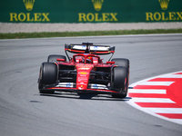 Charles Leclerc of Scuderia Ferrari is driving his single-seater during free practice of the Spanish GP, the 10th round of the Formula 1 Wor...