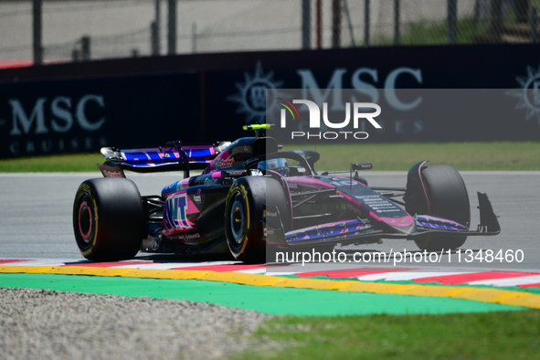 Pierre Gasly of Alpine F1 Team is driving his single-seater during free practice of the Spanish GP, the 10th round of the Formula 1 World Ch...