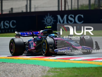 Pierre Gasly of Alpine F1 Team is driving his single-seater during free practice of the Spanish GP, the 10th round of the Formula 1 World Ch...