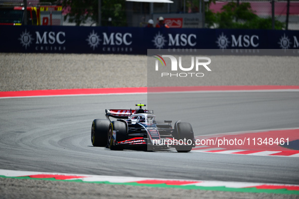 Car 59 is participating in free practice of the Spanish GP, the 10th round of the Formula 1 World Championship 2024, in Circuit de Catalunya...