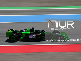 Valtteri Bottas of Stake F1 Team KICK Sauber is driving his single-seater during free practice of the Spanish GP, the 10th round of the Form...