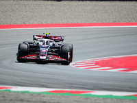 Oliver Bearman of Haas F1 Team is participating in free practice of the Spanish GP, the 10th round of the Formula 1 World Championship 2024,...