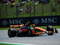 Lando Norris of the McLaren F1 Team is driving his single-seater during free practice of the Spanish GP, the 10th round of the Formula 1 Wor...