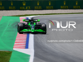 Valtteri Bottas of Stake F1 Team is driving his single-seater during free practice of the Spanish GP, the 10th round of the Formula 1 World...