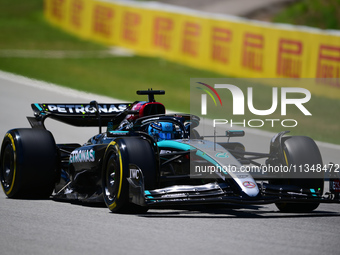 George Russell of Mercedes-AMG Petronas is driving his single-seater during free practice of the Spanish GP, the 10th round of the Formula 1...