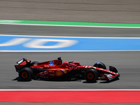 Charles Leclerc of Scuderia Ferrari is driving his single-seater during free practice of the Spanish GP, the 10th round of the Formula 1 Wor...