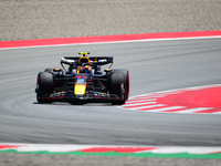 Sergio Perez of Red Bull Racing Honda is driving his single-seater during free practice of the Spanish GP, the 10th round of the Formula 1 W...