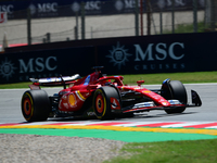 Charles Leclerc of Scuderia Ferrari is driving his single-seater during free practice of the Spanish GP, the 10th round of the Formula 1 Wor...