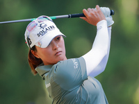 Jin Young Ko of Republic of Korea hits from the 9th fairway during the first round of the KPMG Women's PGA Championship at Sahalee Country C...