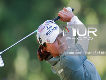 Jin Young Ko of Republic of Korea hits from the 9th fairway during the first round of the KPMG Women's PGA Championship at Sahalee Country C...