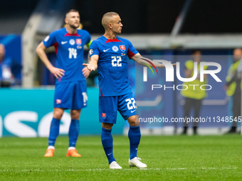 Stanislav Lobotka of Slovakia is looking dejected after Ukraine's second goal  during the UEFA EURO 2024 group stage match between Slovakia...