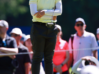 Yuka Saso of Japan waits on the 8th green during the first round of the KPMG Women's PGA Championship at Sahalee Country Club on Thursday, J...