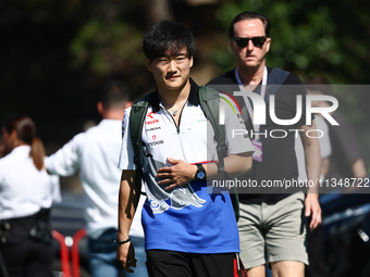 Yuki Tsunoda of RB before first practice ahead of the Formula 1 Spanish Grand Prix at Circuit de Barcelona-Catalunya in Barcelona, Spain on...