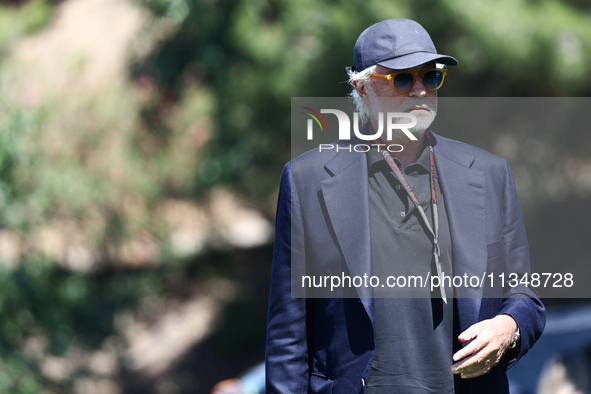 Flavio Briatore before first practice ahead of the Formula 1 Spanish Grand Prix at Circuit de Barcelona-Catalunya in Barcelona, Spain on Jun...