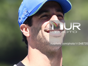 Daniel Ricciardo of RB before first practice ahead of the Formula 1 Spanish Grand Prix at Circuit de Barcelona-Catalunya in Barcelona, Spain...