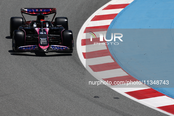 Esteban Ocon of Alpine during first practice ahead of the Formula 1 Spanish Grand Prix at Circuit de Barcelona-Catalunya in Barcelona, Spain...