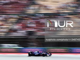 Yuki Tsunoda of RB during first practice ahead of the Formula 1 Spanish Grand Prix at Circuit de Barcelona-Catalunya in Barcelona, Spain on...