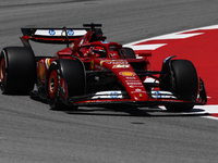 Charles Leclerc of Ferrari during first practice ahead of the Formula 1 Spanish Grand Prix at Circuit de Barcelona-Catalunya in Barcelona, S...