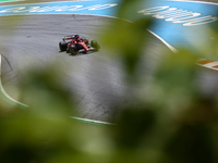 Charles Leclerc of Ferrari during first practice ahead of the Formula 1 Spanish Grand Prix at Circuit de Barcelona-Catalunya in Barcelona, S...