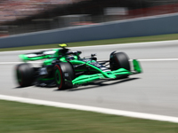 Zhou Guanyu of Kick Sauber during first practice ahead of the Formula 1 Spanish Grand Prix at Circuit de Barcelona-Catalunya in Barcelona, S...