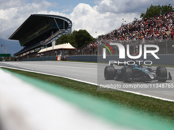 George Russell of Mercedes during first practice ahead of the Formula 1 Spanish Grand Prix at Circuit de Barcelona-Catalunya in Barcelona, S...