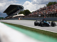 George Russell of Mercedes during first practice ahead of the Formula 1 Spanish Grand Prix at Circuit de Barcelona-Catalunya in Barcelona, S...