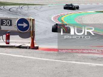 Sergio Perez of Red Bull Racing during first practice ahead of the Formula 1 Spanish Grand Prix at Circuit de Barcelona-Catalunya in Barcelo...