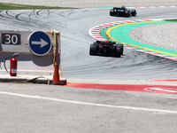 Sergio Perez of Red Bull Racing during first practice ahead of the Formula 1 Spanish Grand Prix at Circuit de Barcelona-Catalunya in Barcelo...