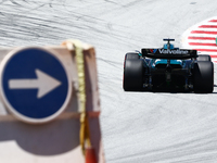 Lance Stroll of Aston Martin Aramco during first practice ahead of the Formula 1 Spanish Grand Prix at Circuit de Barcelona-Catalunya in Bar...