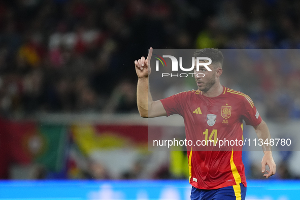 Aymeric Laporte centre-back of Spain and Al-Nassr FC during the UEFA EURO 2024 group stage match between Spain and Italy at Arena AufSchalke...