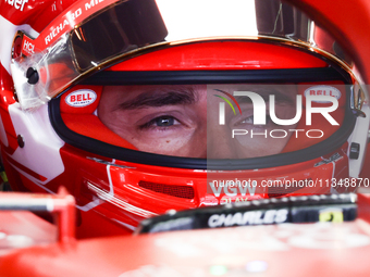 Charles Leclerc of Ferrari during second practice ahead of the Formula 1 Spanish Grand Prix at Circuit de Barcelona-Catalunya in Barcelona,...