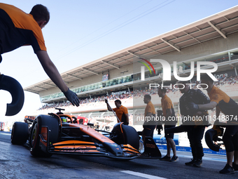 Oscar Piastri of McLaren during second practice ahead of the Formula 1 Spanish Grand Prix at Circuit de Barcelona-Catalunya in Barcelona, Sp...