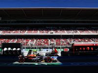 Sergio Perez of Red Bull Racing during second practice ahead of the Formula 1 Spanish Grand Prix at Circuit de Barcelona-Catalunya in Barcel...