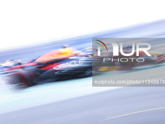 Sergio Perez of Red Bull Racing during second practice ahead of the Formula 1 Spanish Grand Prix at Circuit de Barcelona-Catalunya in Barcel...