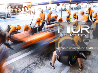 Oscar Piastri of McLaren during second practice ahead of the Formula 1 Spanish Grand Prix at Circuit de Barcelona-Catalunya in Barcelona, Sp...